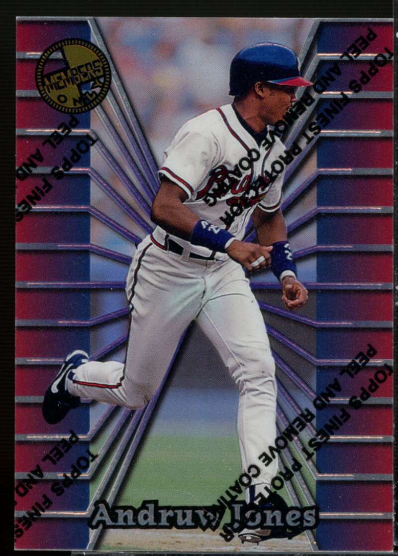 Andruw Jones Card 1996-97 Topps Members Only 55 #53  Image 1