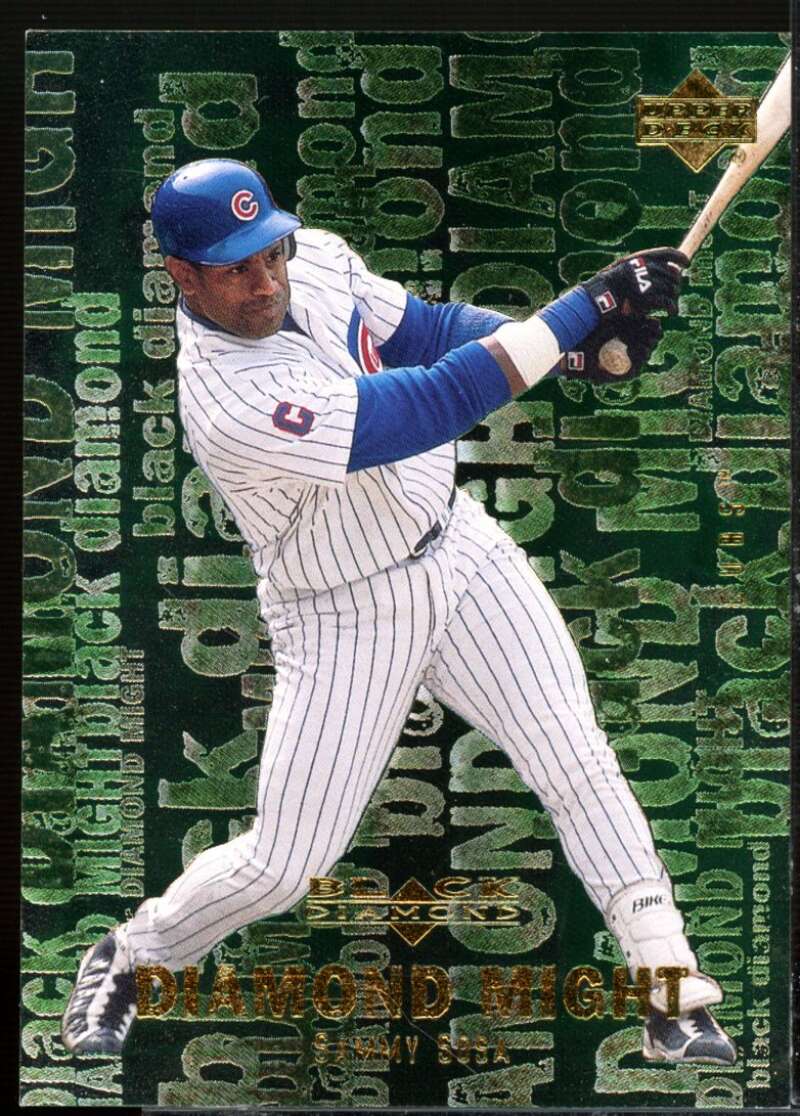 Sammy Sosa Card 2000 Black Diamond Rookie Edition Might #M5  Image 1