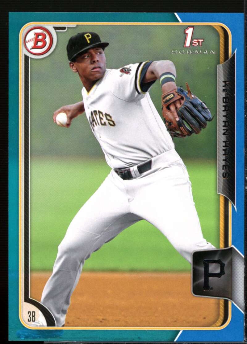 Ke'Bryan Hayes Rookie Card 2015 Bowman Draft Blue #137  Image 1