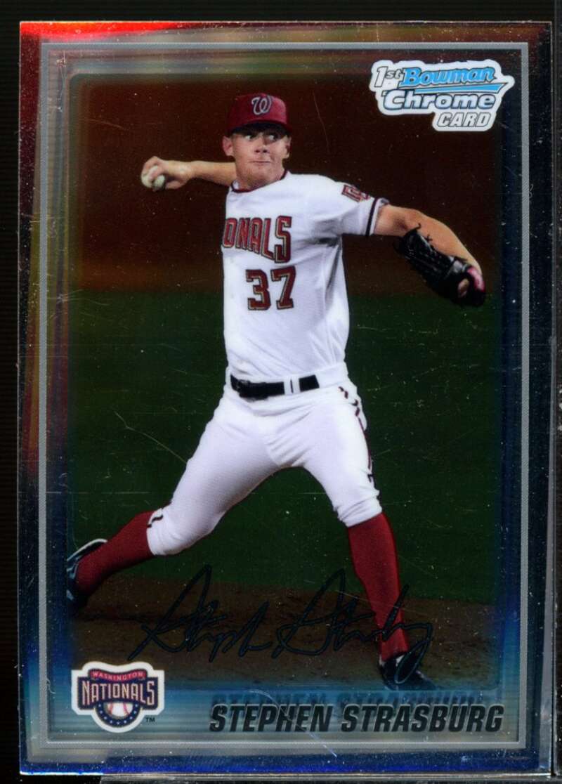 Stephen Strasburg Rookie Card 2010 Bowman Chrome Prospects #BCP1  Image 1