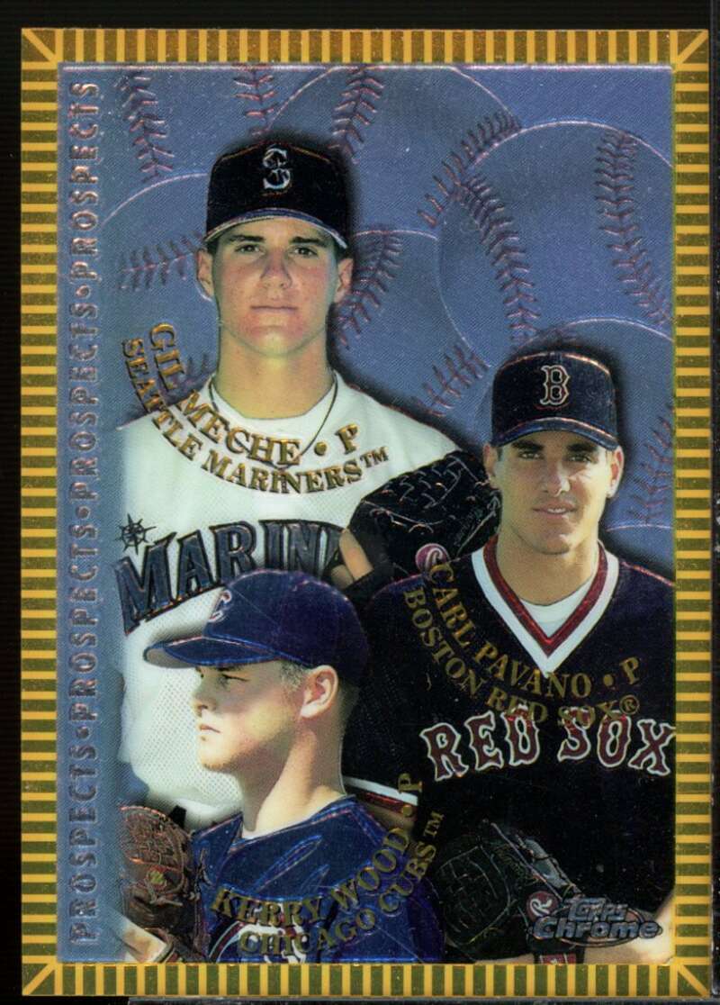 Kerry Wood/Carl Pavano/Meche Rookie Card 1998 Topps Chrome #256  Image 1