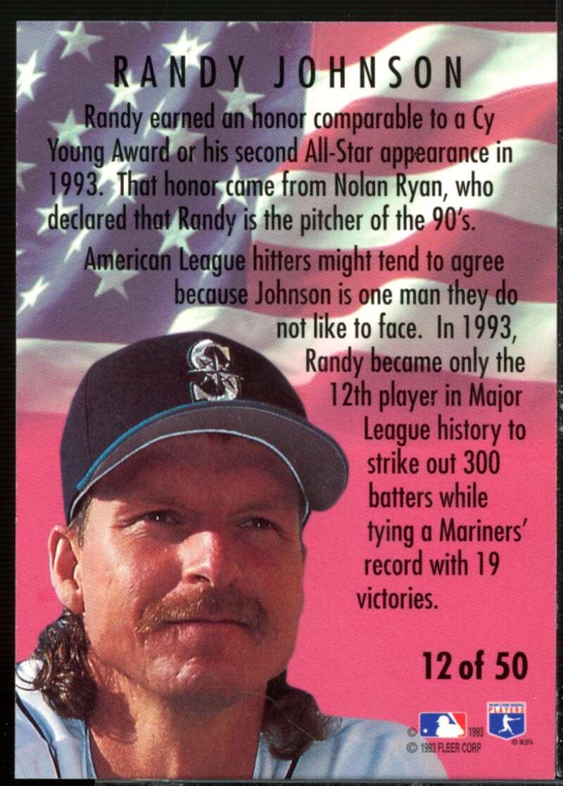 Randy Johnson Card 1994 Fleer All-Stars #12 –
