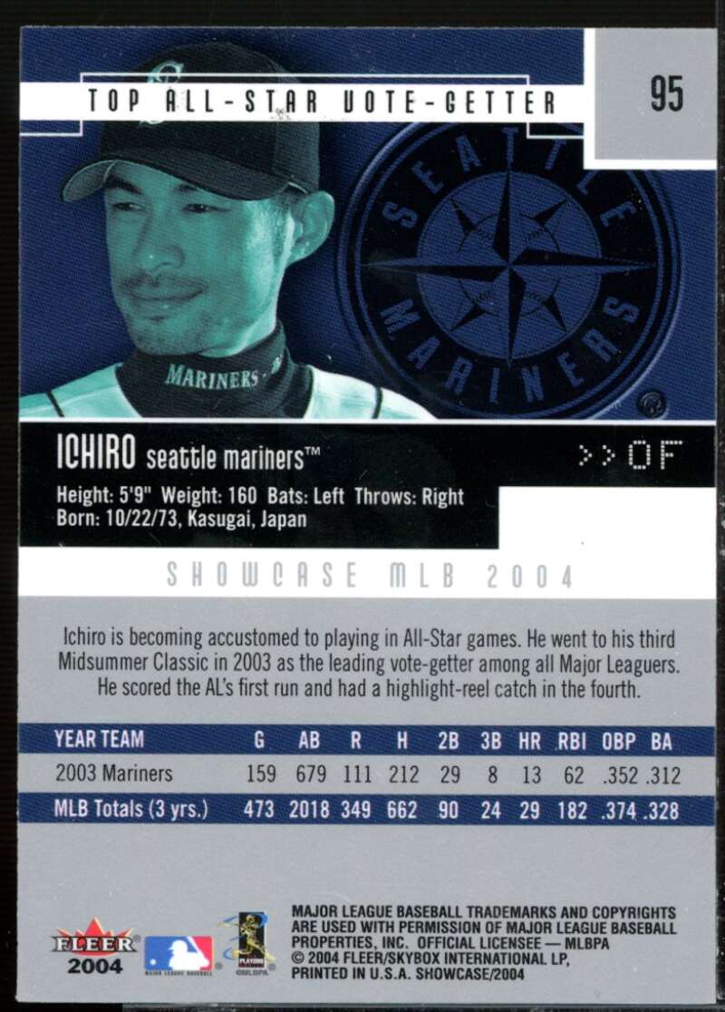 Ichiro Suzuki Card 2004 Fleer Showcase #95  Image 2