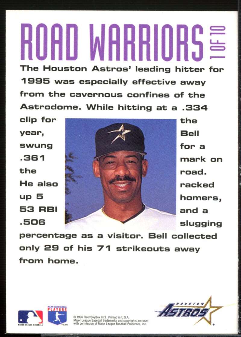 Derek Bell Card 1996 Fleer Road Warriors #1  Image 2