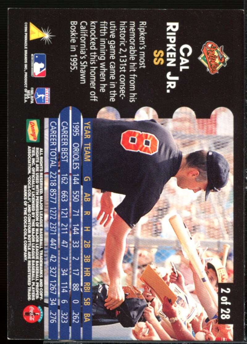 Cal Ripken Card 1996 Denny's Holograms #2  Image 2
