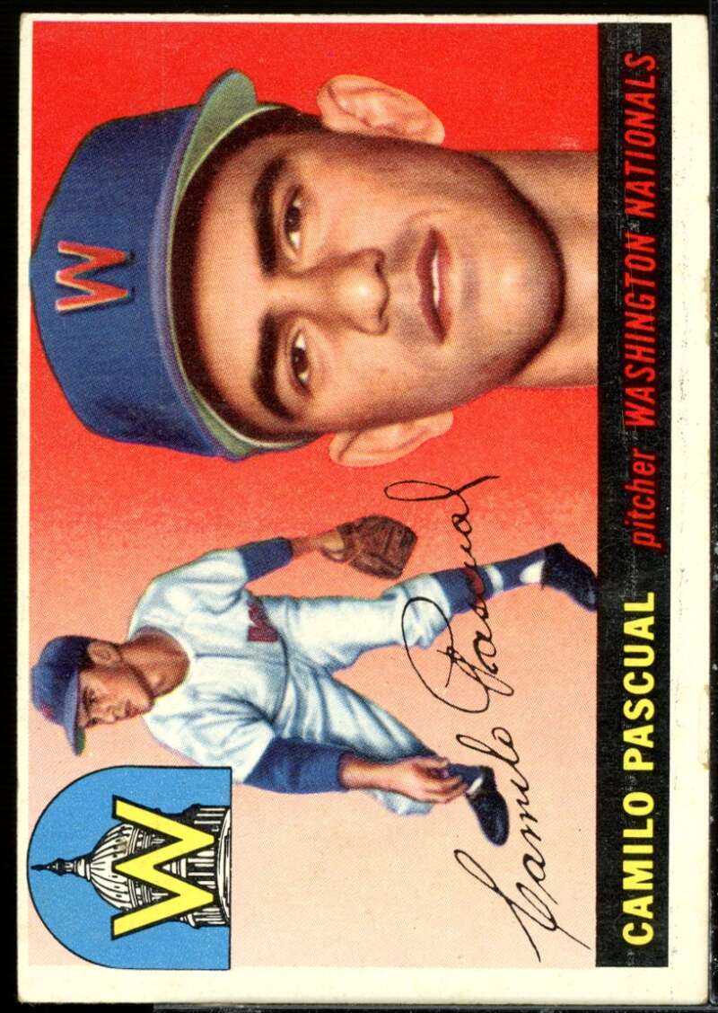 Camilo Pascual Rookie Card 1955 Topps #84  Image 1