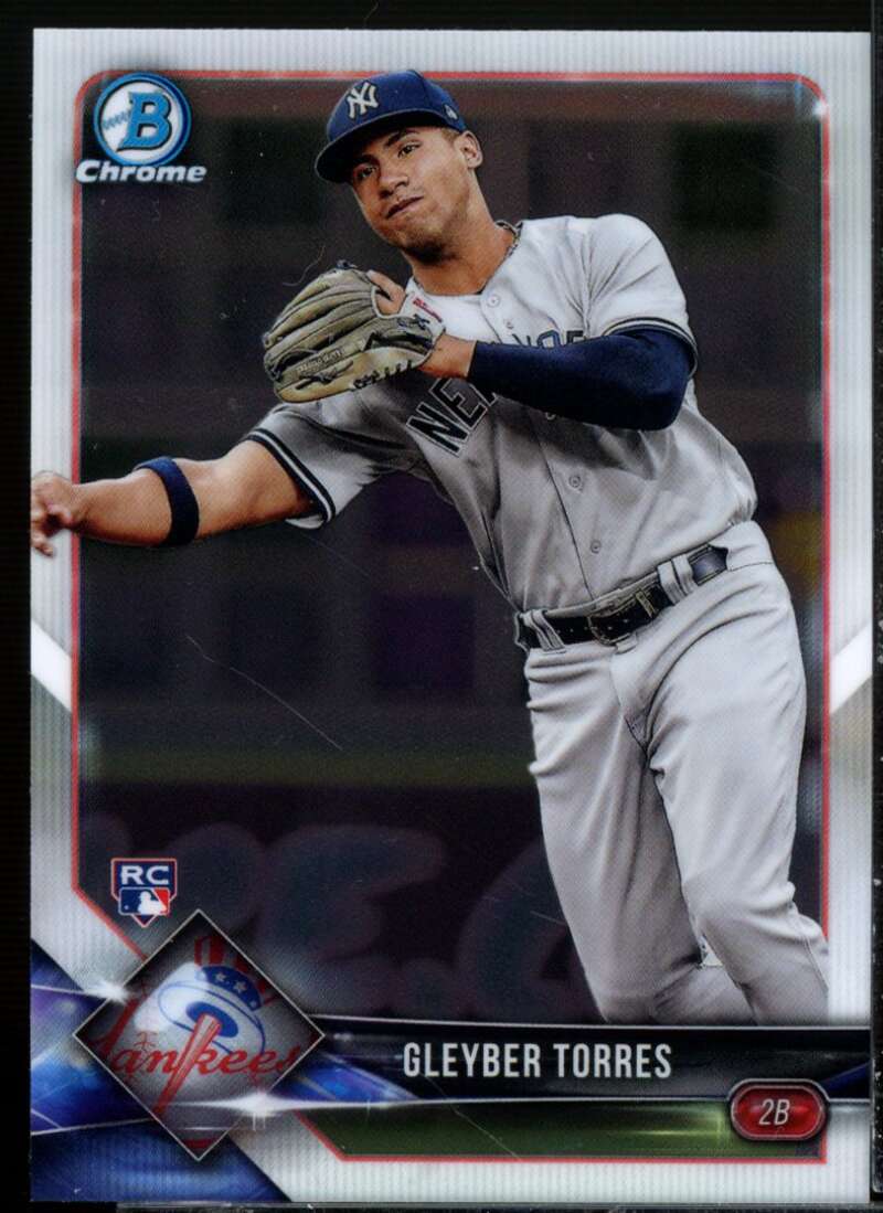 Gleyber Torres Rookie Card 2018 Bowman Chrome #83  Image 1