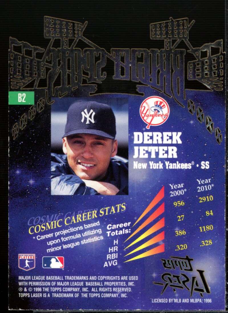 Derek Jeter Card 1996 Topps Laser Bright Spots #2  Image 2