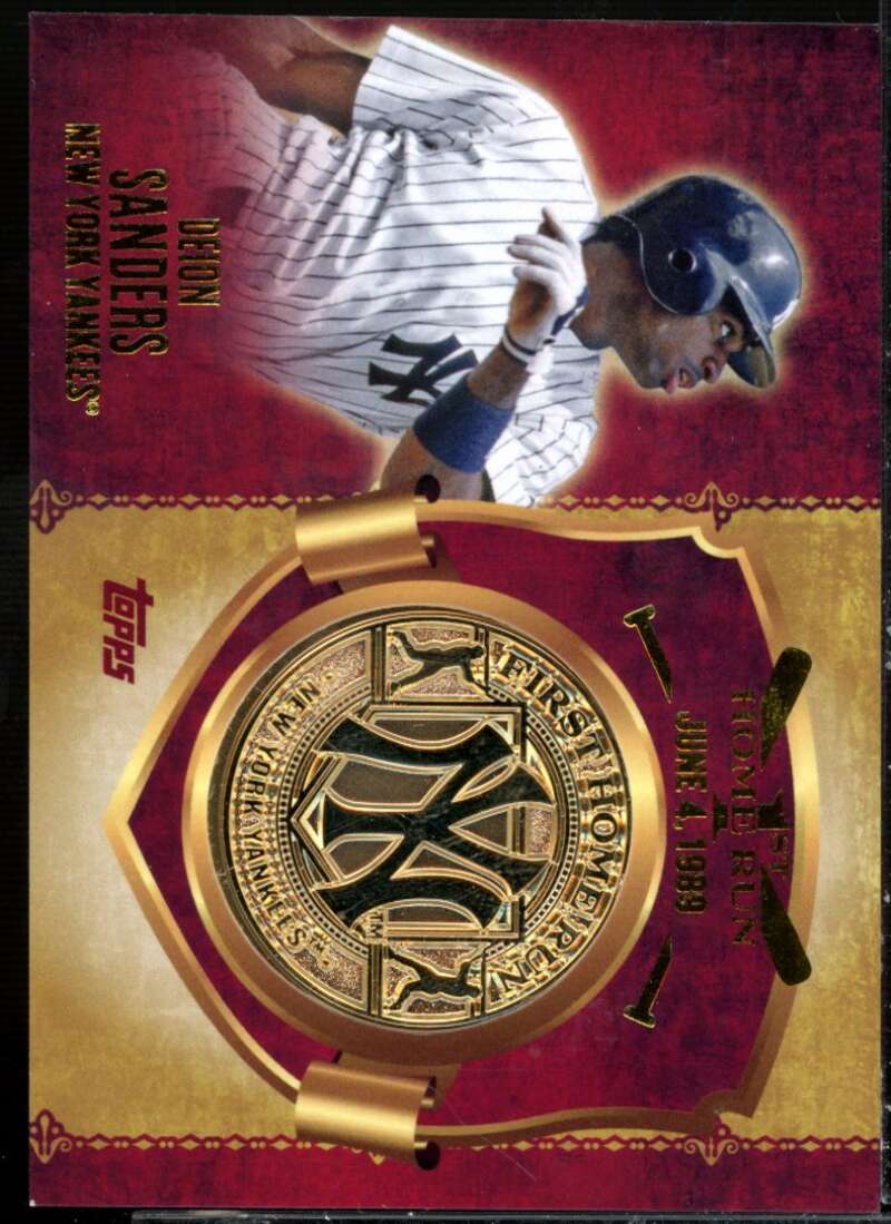 Deion Sanders Card 2015 Topps First Home Run Medallions #FHRMDS  Image 1
