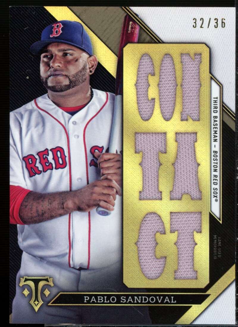 Pablo Sandoval Card 2016 Topps Triple Threads Relics #TTRPS1  Image 1