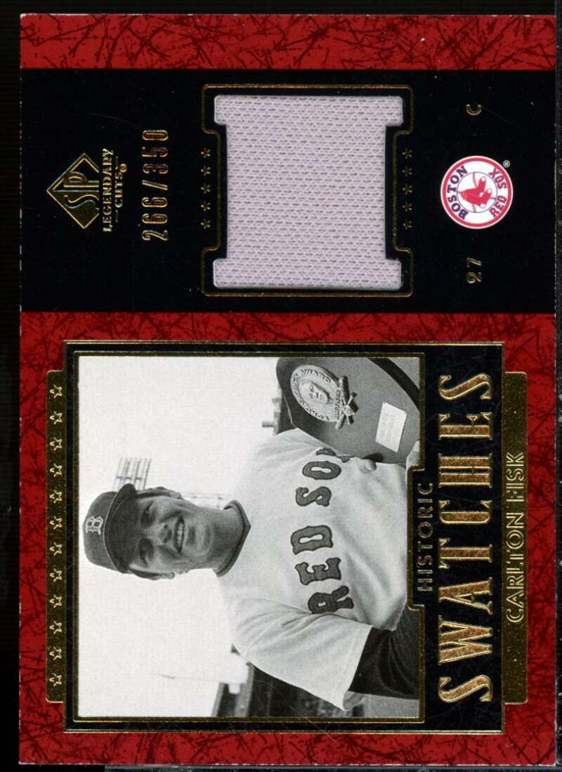 Carlton Fisk Pants Card 2003 SP Legendary Cuts Historic Swatches #CF  Image 1