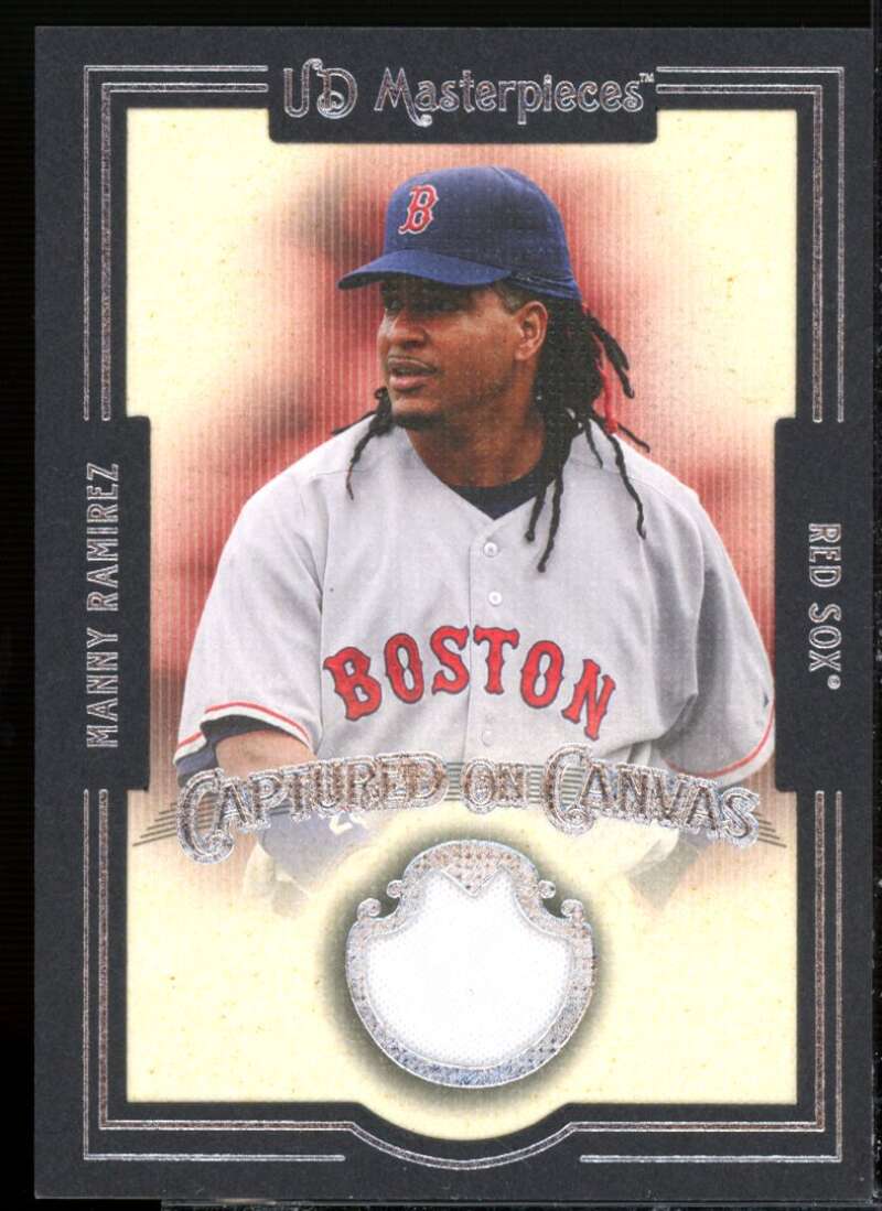 Manny Ramirez Card 2007 UD Masterpieces Captured on Canvas #RA  Image 1