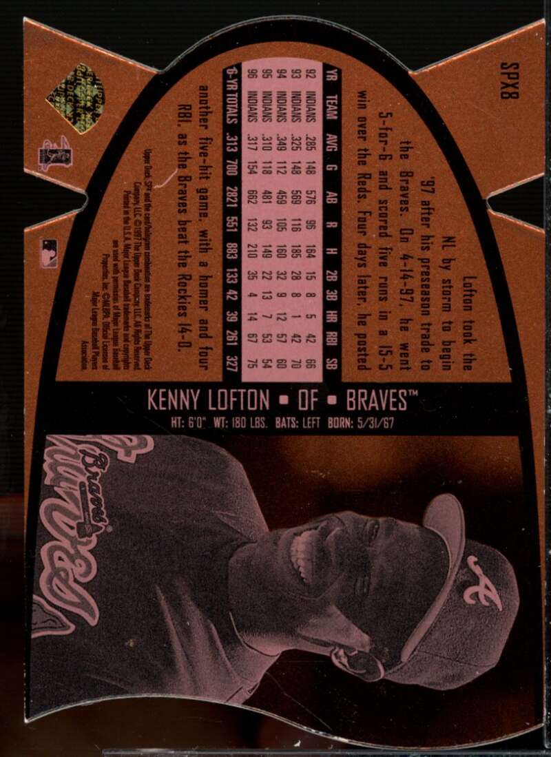 Kenny Lofton Card 1997 SPx Bronze #8  Image 2
