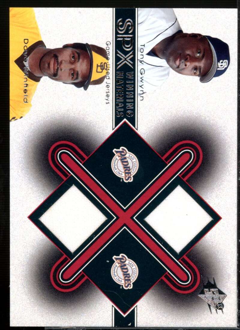 Tony Gwynn/Dave Winfield Card 2001 SPx Winning Materials Update Duos #TGDW  Image 1