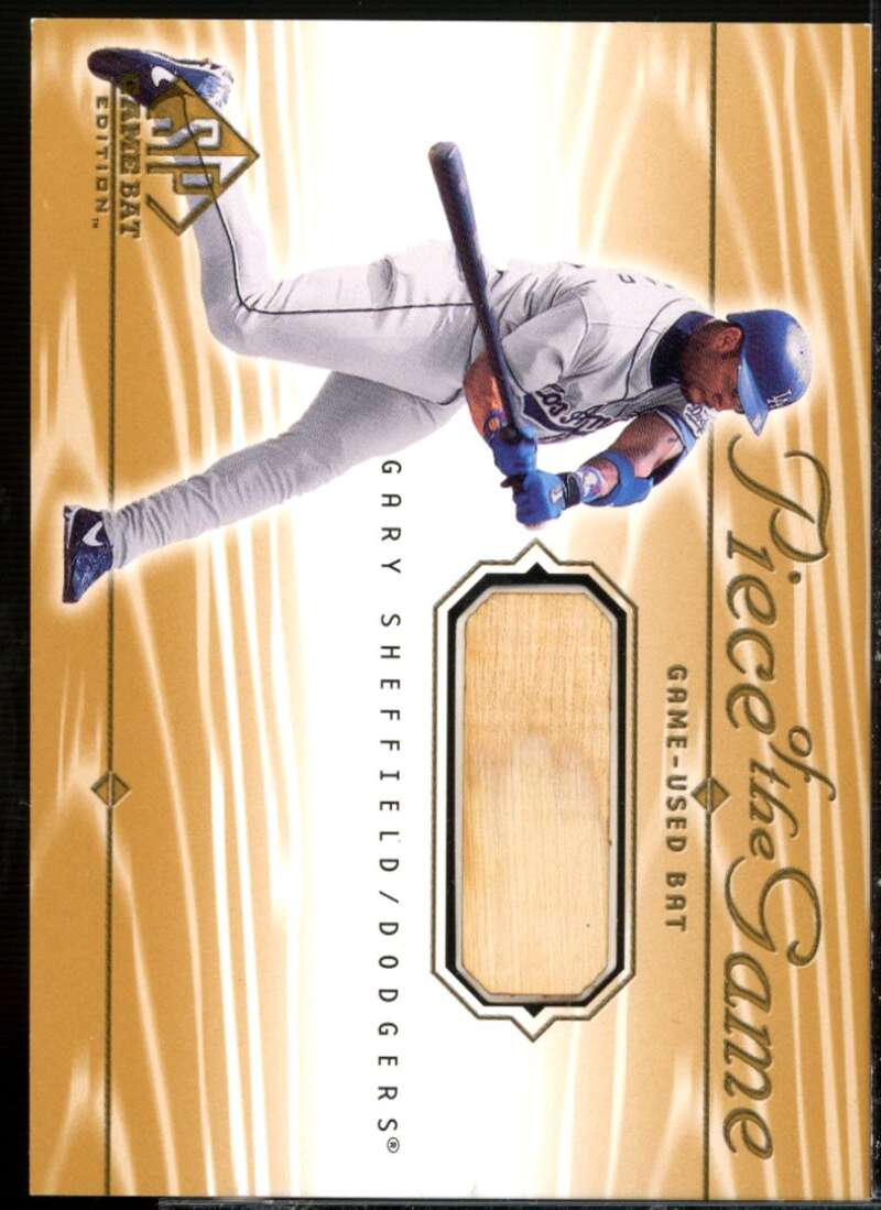 Gary Sheffield Card 2001 SP Game Bat Edition Piece of the Game #GS  Image 1