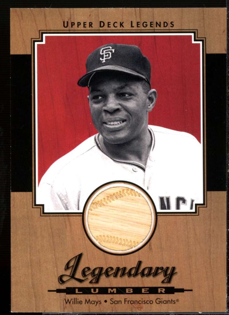 Willie Mays DP Card 2001 Upper Deck Legends Legendary Lumber #LWM  Image 1