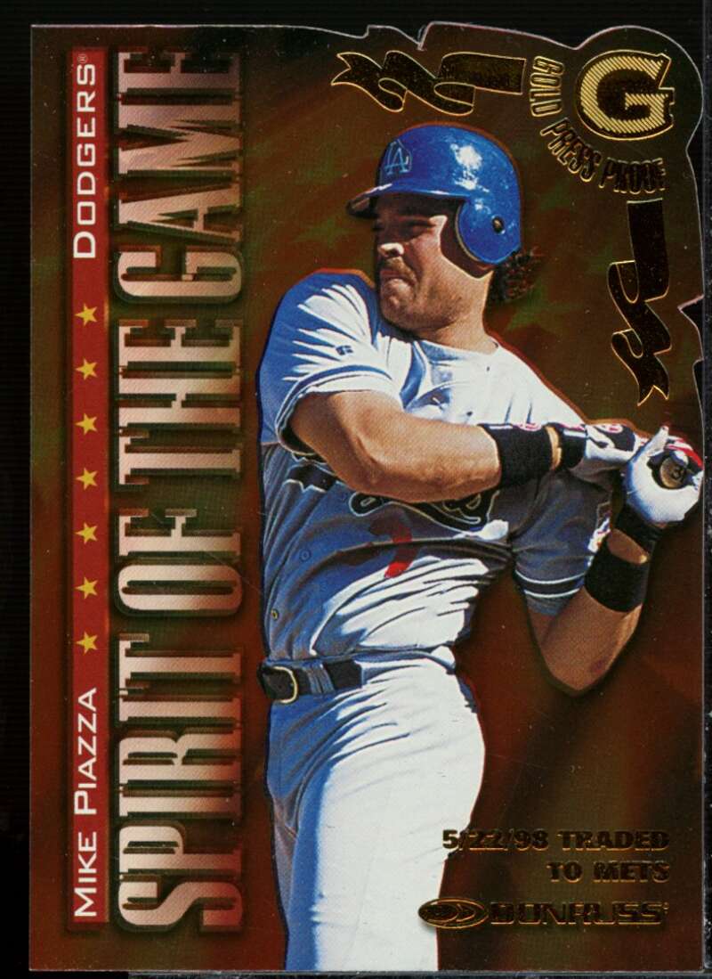 Mike Piazza SG Card 1998 Donruss Gold Press Proofs #409  Image 1