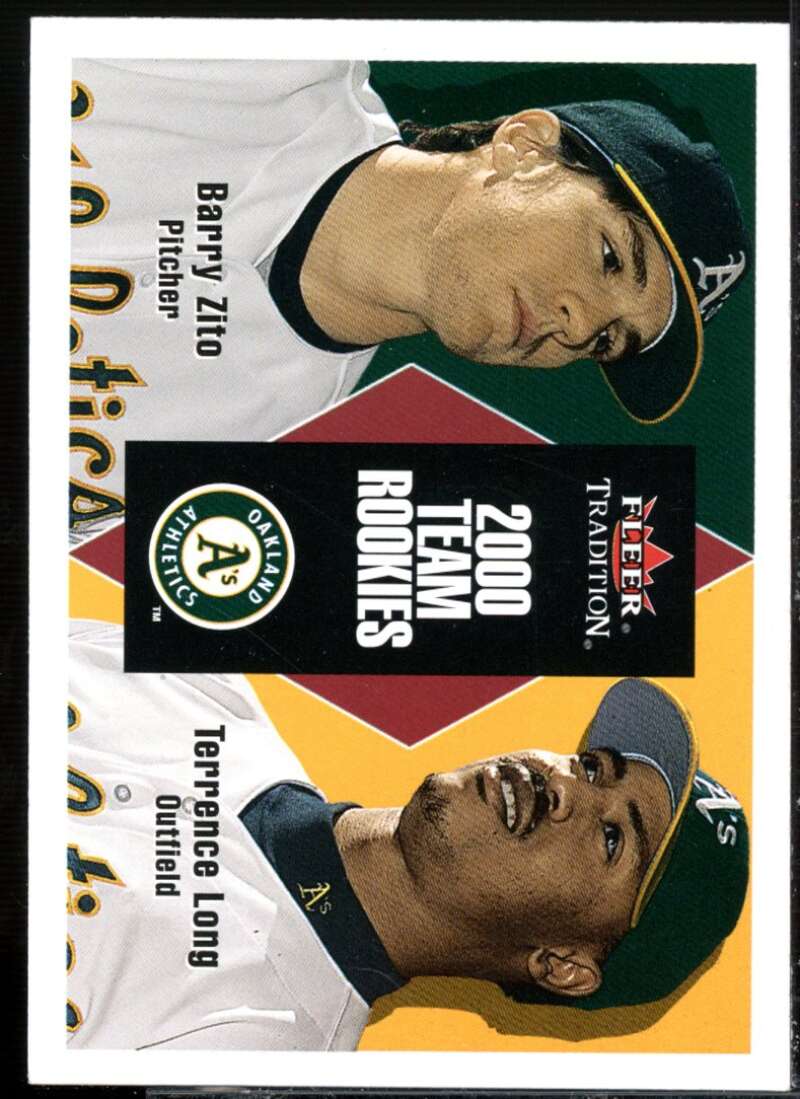 B.Zito Rookie/T.Long Card 2000 Fleer Tradition Update #92  Image 1