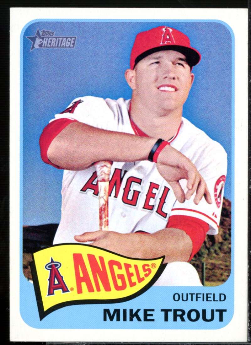 Mike Trout Card 2014 Topps Heritage #250A  Image 1