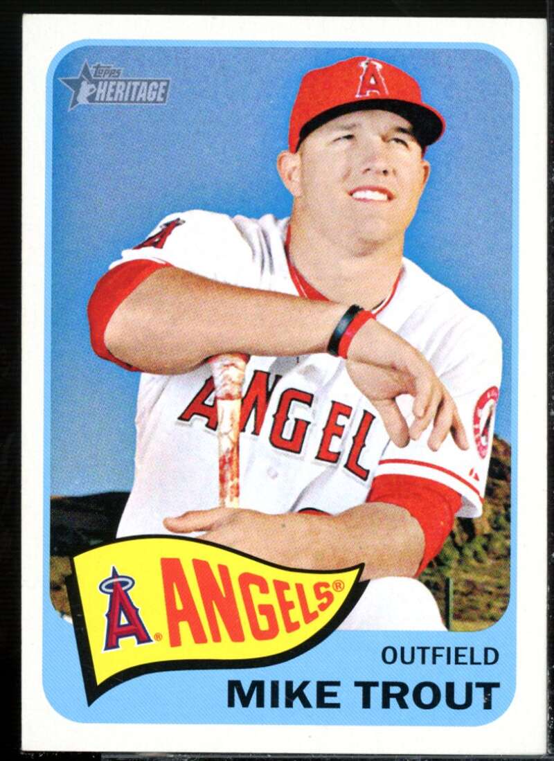 Mike Trout Card 2014 Topps Heritage #250A  Image 1