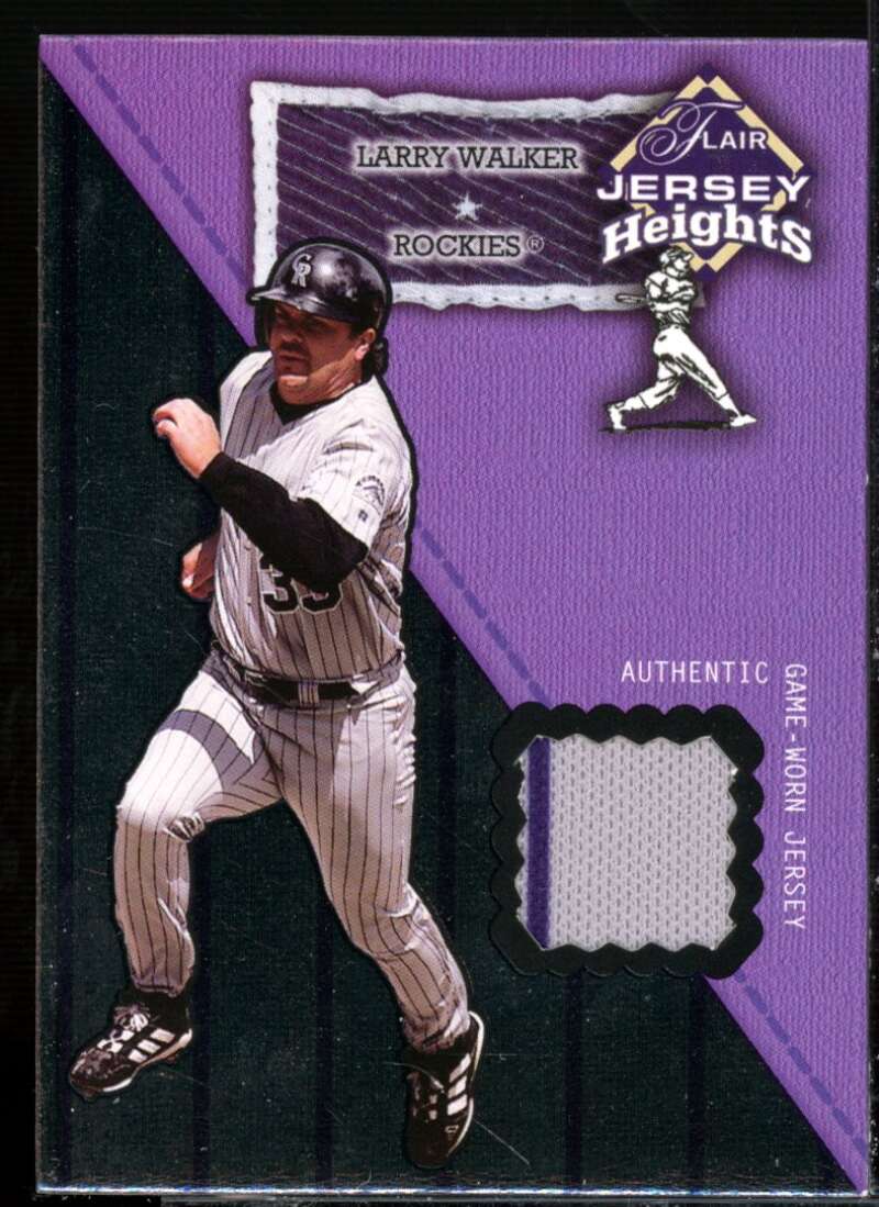 Larry Walker Card 2002 Flair Jersey Heights #25  Image 1