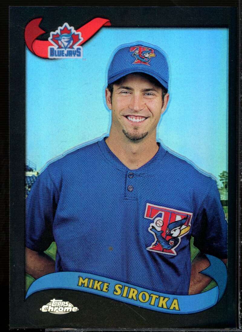 Mike Sirotka Card 2002 Topps Chrome Black Refractors #418  Image 1