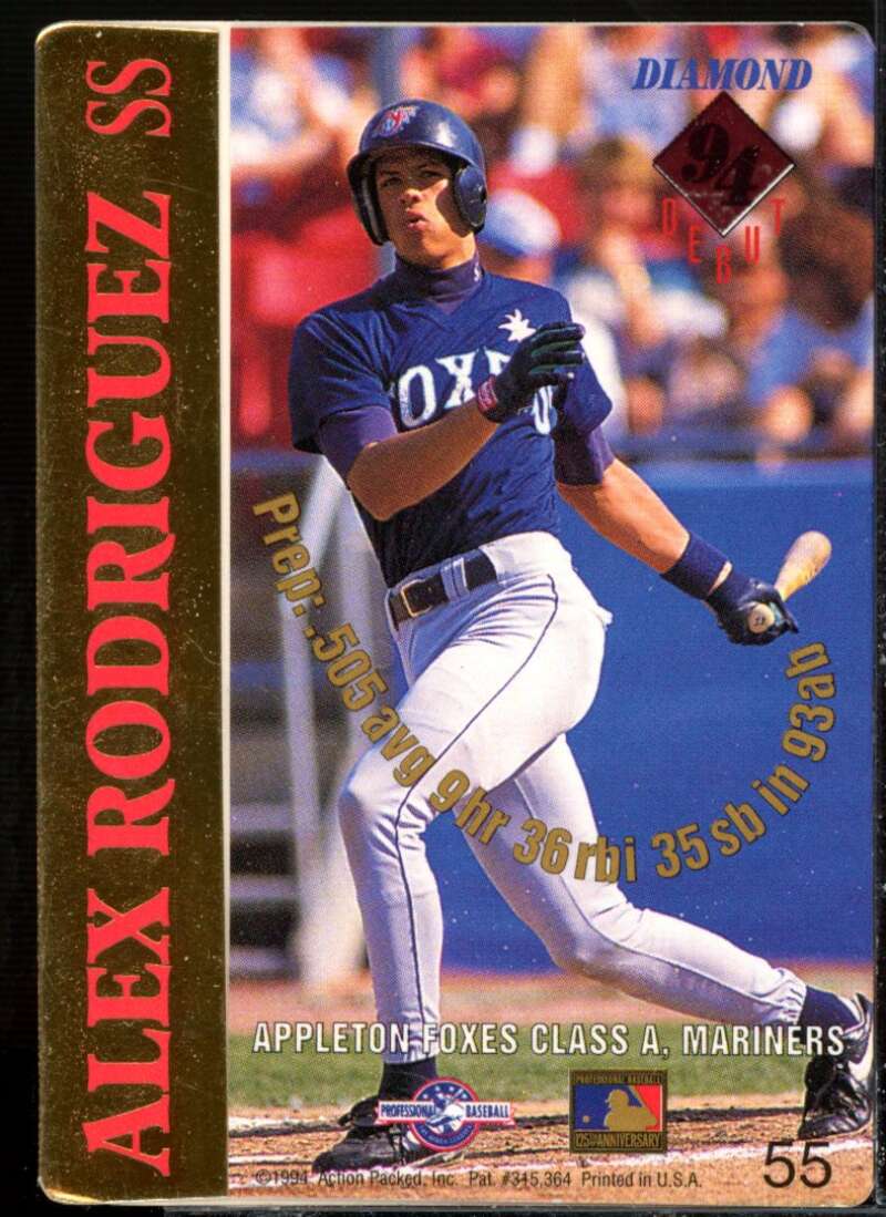 Alex Rodriguez FG Rookie Card 1994 Action Packed #55  Image 2