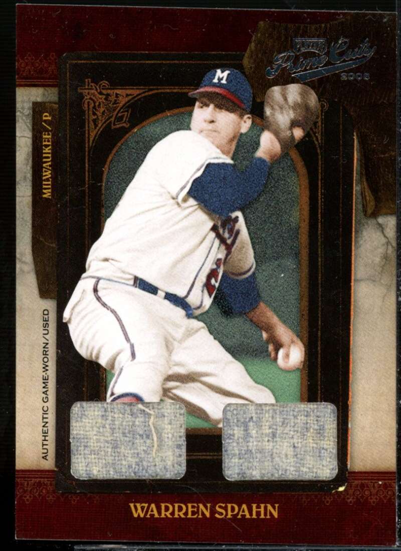 Warren Spahn Card 2008 Prime Cuts Dual Materials #94  Image 1