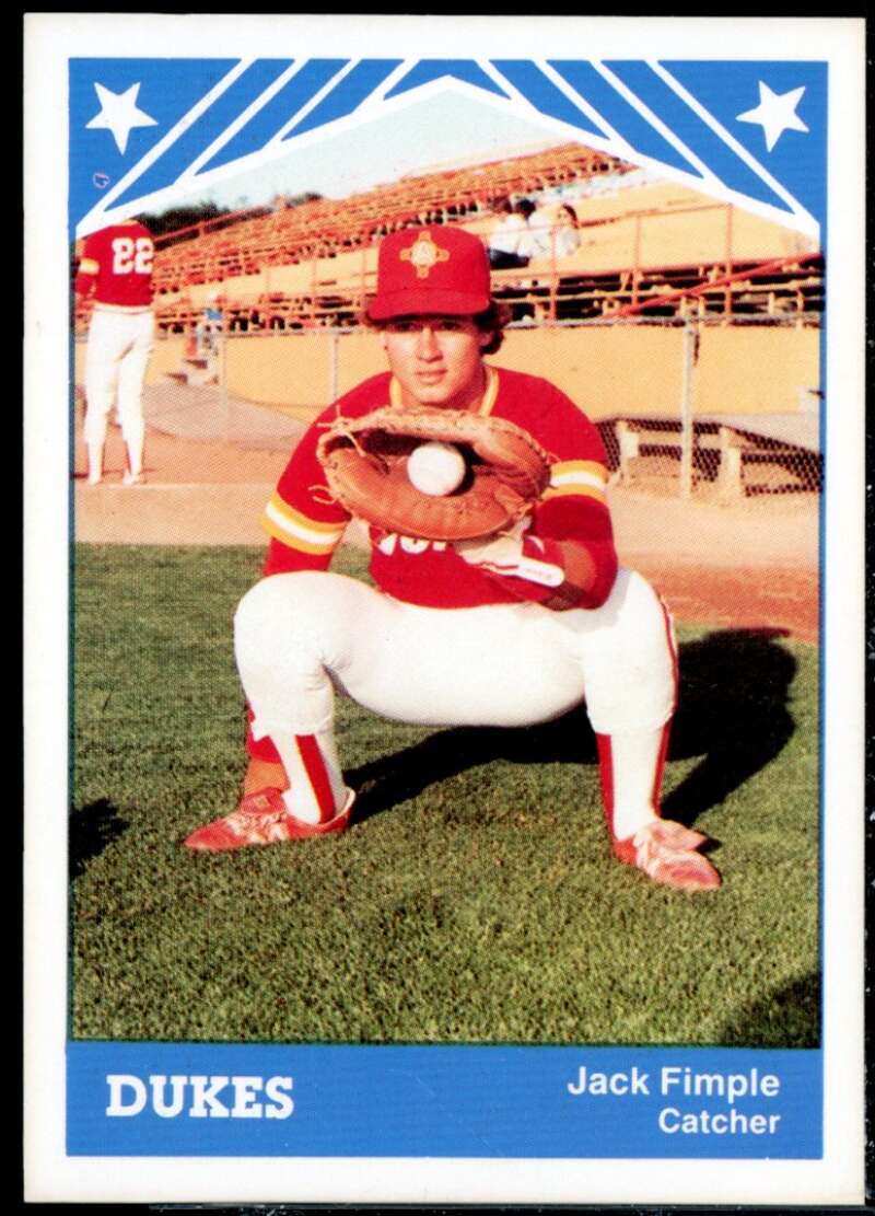 Jack Fimple Minor League Rookie Card 1983 Albuquerque Dukes TCMA #11  Image 1