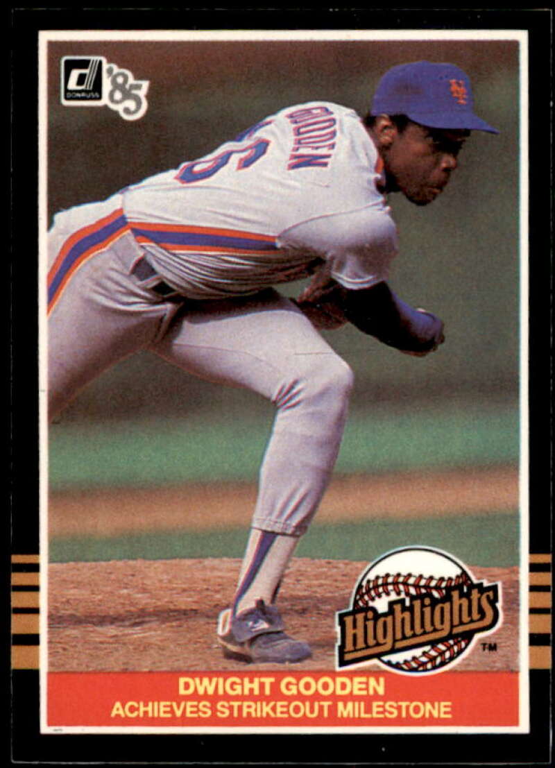 Dwight Gooden Rookie Card 1985 Donruss Highlights #33  Image 1