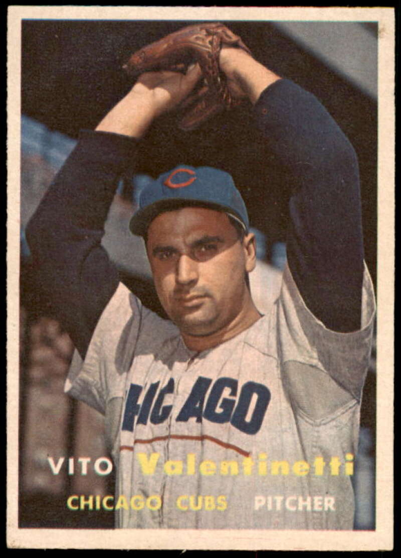 Vito Valentinetti Rookie Card 1957 Topps #74  Image 1