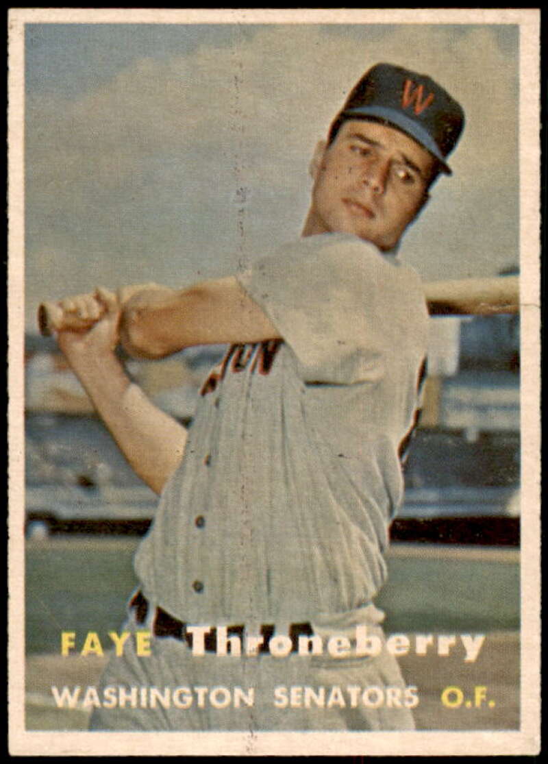 Faye Throneberry Card 1957 Topps #356  Image 1