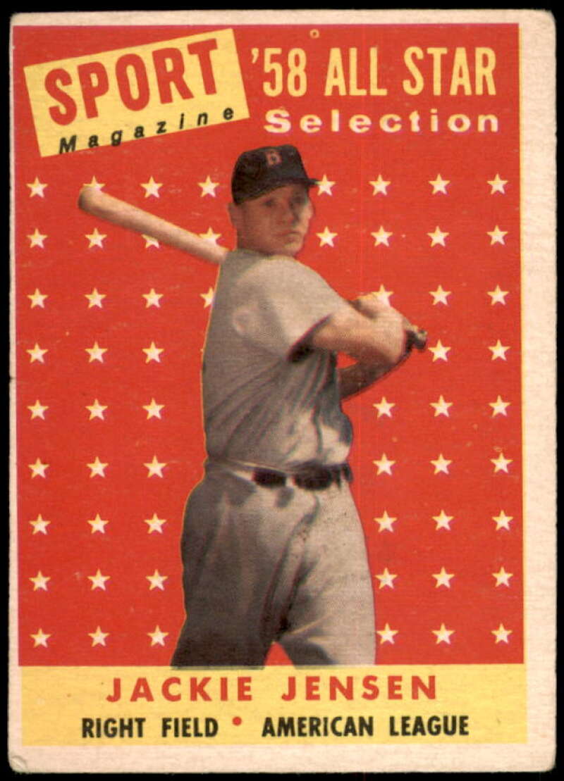 Jackie Jensen AS Card 1958 Topps #489  Image 1