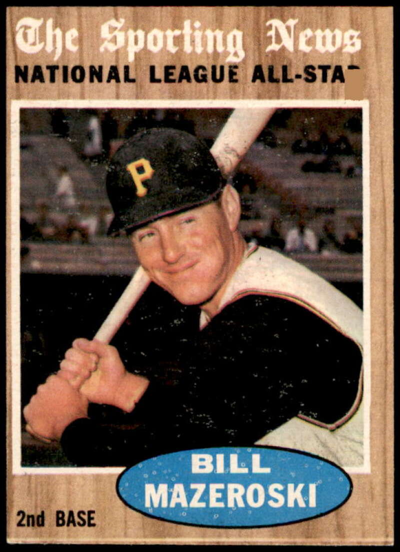 Bill Mazeroski AS Card 1962 Topps #391  Image 1