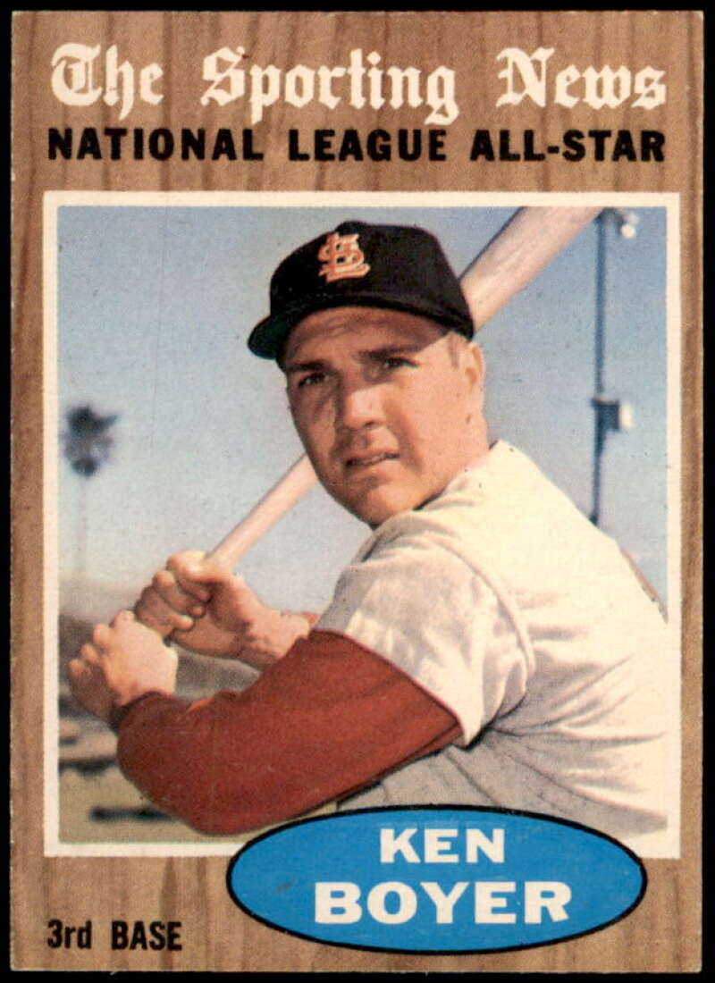 Ken Boyer AS UER Card 1962 Topps #392  Image 1