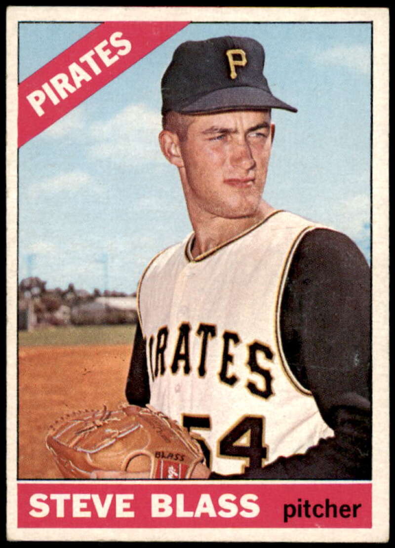 Steve Blass Card 1966 Topps #344  Image 1