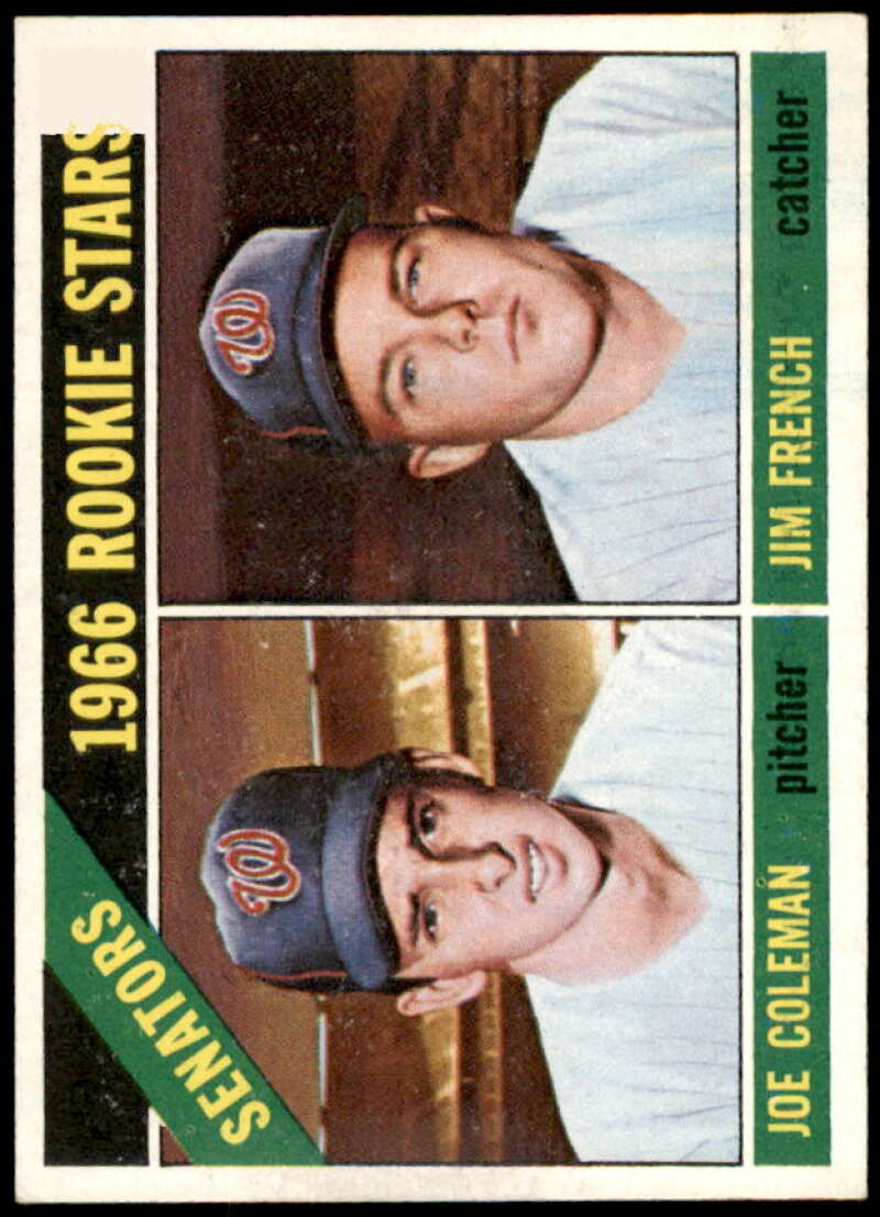 Rookie Stars/Joe Coleman RC/Jim French Rookie Card 1966 Topps #333  Image 1