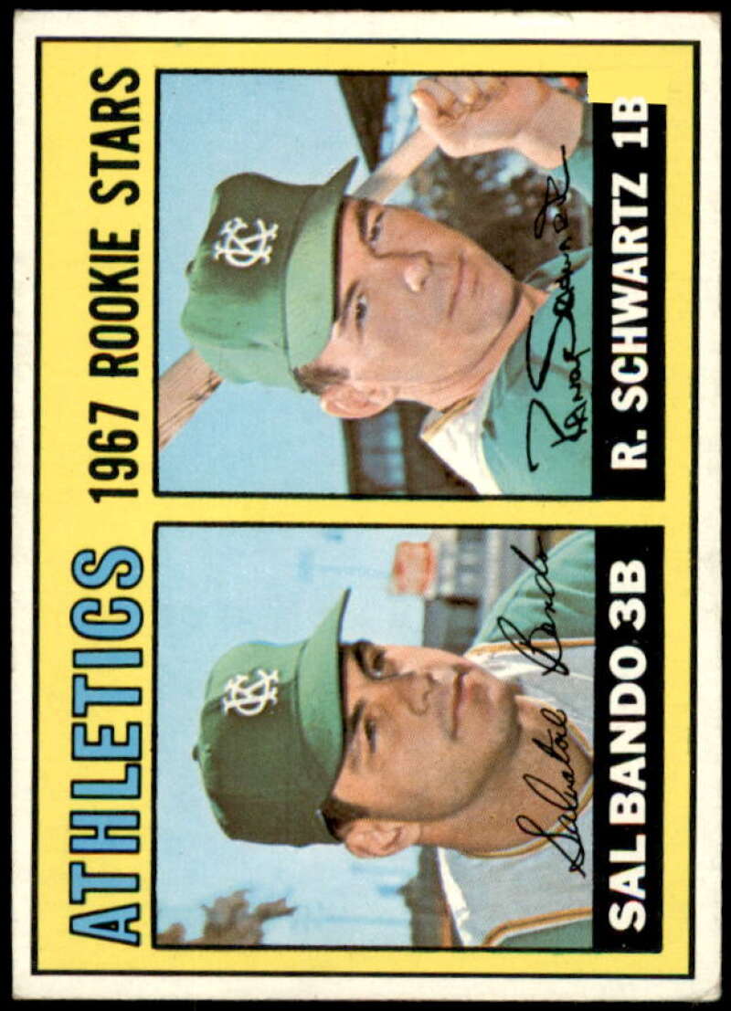 Rookie Stars/Sal Bando RC/Randy Schwartz Rookie Card 1967 Topps #33  Image 1