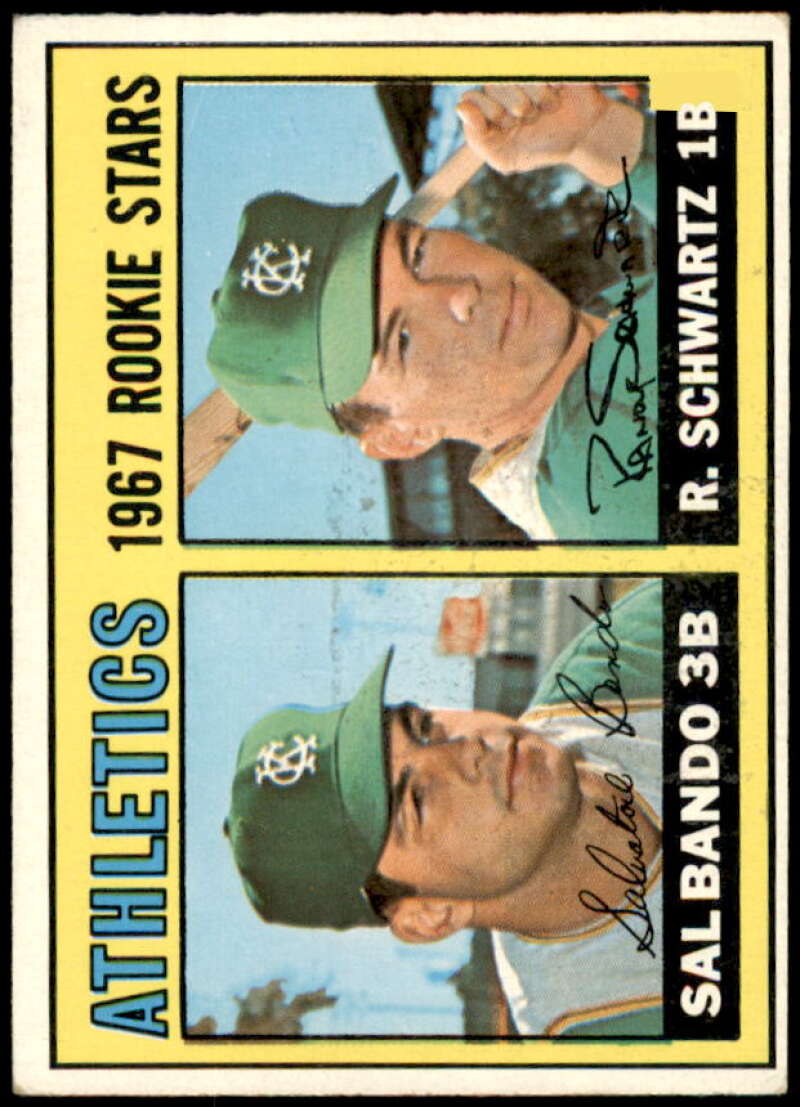 Rookie Stars/Sal Bando RC/Randy Schwartz Rookie Card 1967 Topps