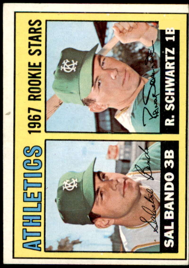 Rookie Stars/Sal Bando RC/Randy Schwartz Rookie Card 1967 Topps