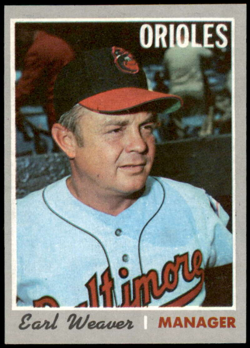 Earl Weaver MG Card 1970 Topps #148  Image 1