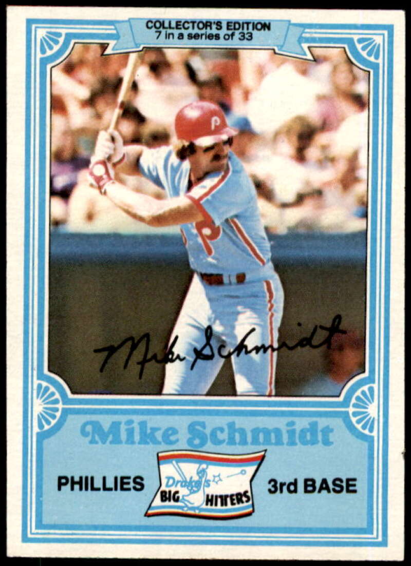 Mike Schmidt Card 1981 Drake's #7  Image 1