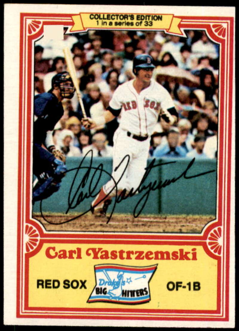 Carl Yastrzemski Card 1981 Drake's #1  Image 1