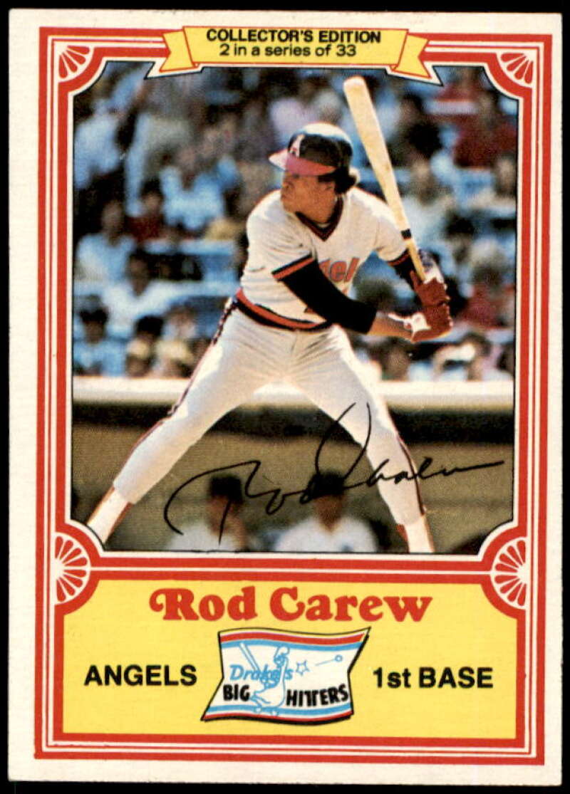 Rod Carew Card 1981 Drake's #2  Image 1