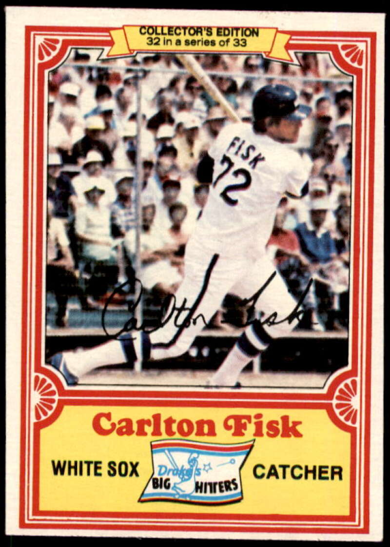 Carlton Fisk Card 1981 Drake's #32  Image 1