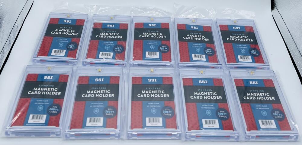 (10) Superior Sports Investments SSI Magnetic Thick Card Holder One Touch 260 PT Image 1