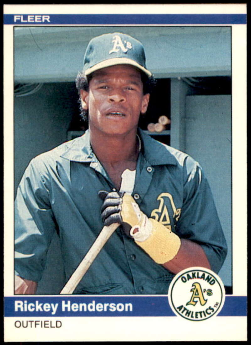Rickey Henderson Card 1984 Fleer #447  Image 1