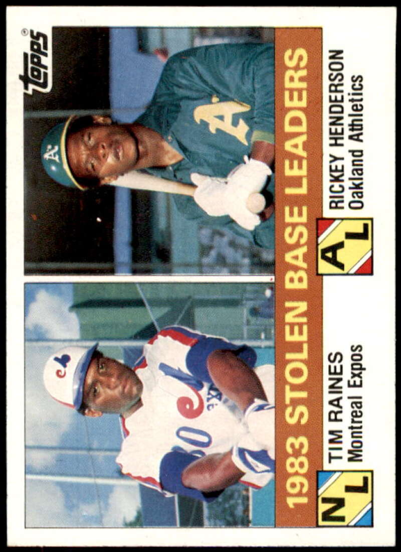 T.Raines/R.Henderson LL Card 1984 Topps #134  Image 1