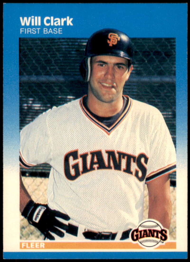 Will Clark Rookie Card 1987 Fleer #269  Image 1