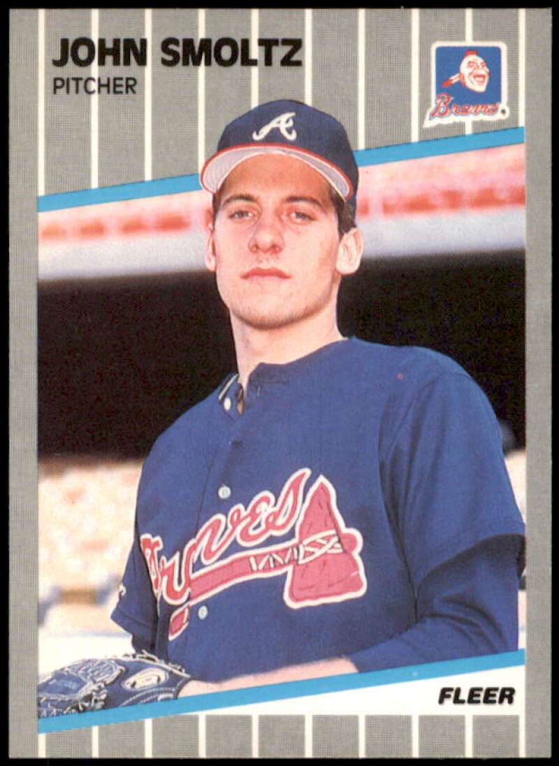 John Smoltz Rookie Card 1989 Fleer #602  Image 1